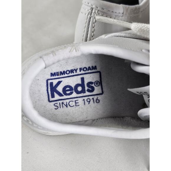 KEDS TODDLER CHAMPION TOE CAP WHITE MEMORY FOAM SNEAKER SHOES SIZE 4 - Picture 5 of 7